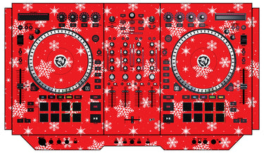 Numark NS 7 II Skin X-MAS Red Snowflakes